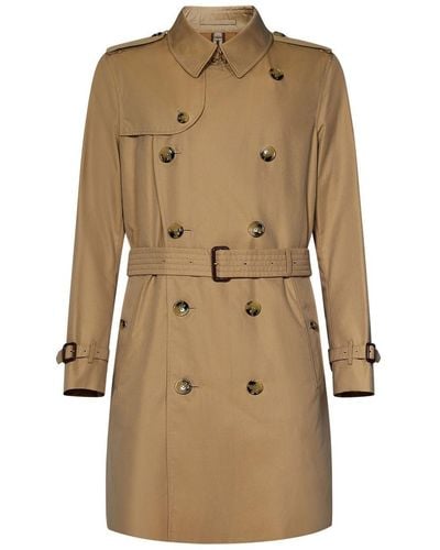 Burberry The Mid-lenght Kensington Heritage Trench Coat - Natural