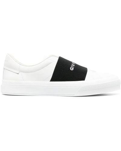 Givenchy City Court Logo-embroidered Leather Low-top Trainers - White