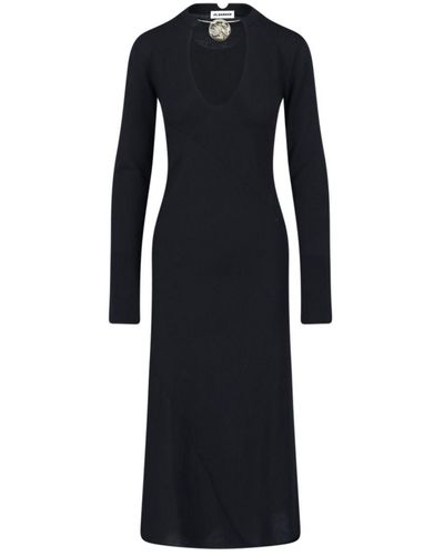 Jil Sander Necklace Detail Dress - Black