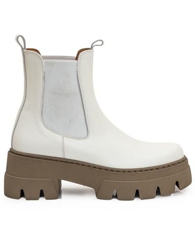 Ennequadro Leather Boot - White