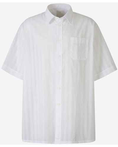 Givenchy Striped Chiffon Shirt - White