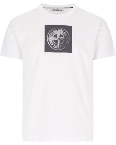 Stone Island Logo-printed T-shirt - White