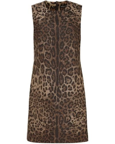 Dolce & Gabbana Wool Midi Dress - Brown