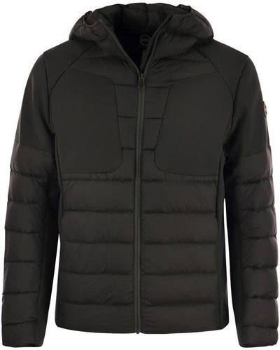 Colmar New Warrior - Hooded Down Jacket In Double Fabric - Black