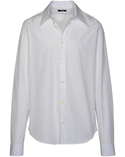 Balmain White Cotton Shirt - Grey
