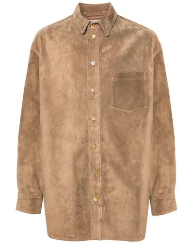 Marni Leather Shirt - Natural