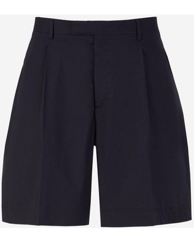 Lardini Formal Cotton Bermudas Shorts - Blue
