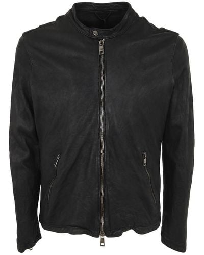 Giorgio Brato Leather Biker Clothing - Black