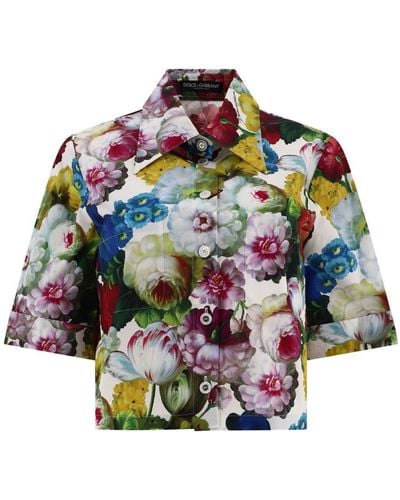 Dolce & Gabbana Shirt With Nocturnal Flower Print - Multicolor