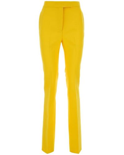 Ferragamo Straight Leg Tailored Pants - Yellow