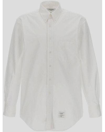 Thom Browne "classic L/s Bd Pc Shirt" Cotton Shirt - White