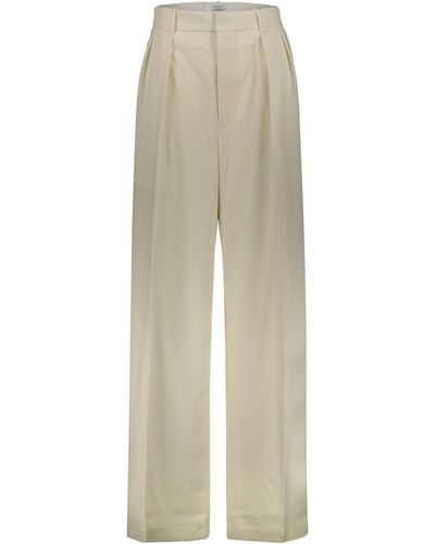 Wardrobe NYC Low Rise Tuxedo Trousers Clothing - Natural