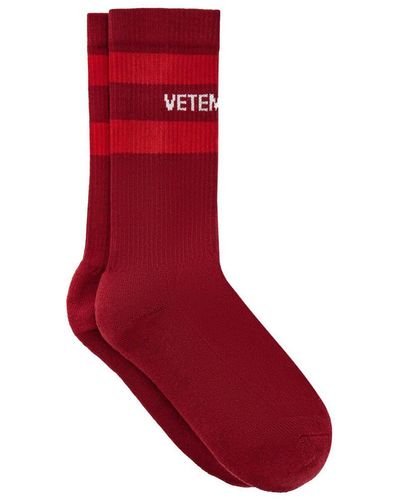 Vetements Logoed Socks - Red