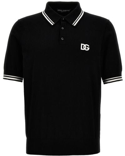 Dolce & Gabbana Logo Shirt Polo - Black