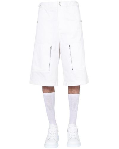 Alexander McQueen Japanese Gabardine Shorts - White