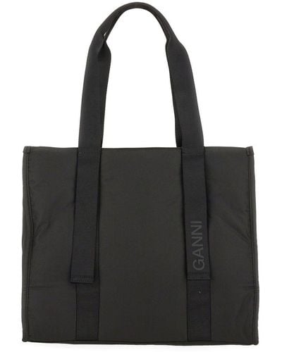 Ganni Medium Tote Bag - Black