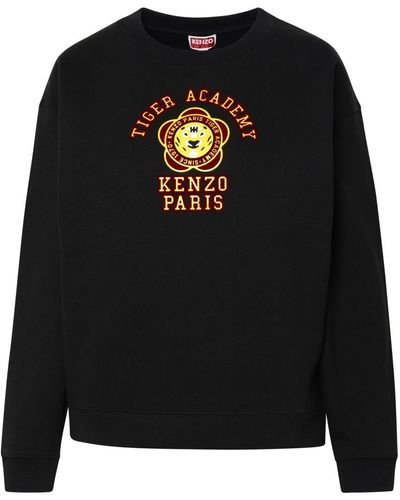 KENZO Cotton ' Tiger Accademy' Sweatshirt - Black