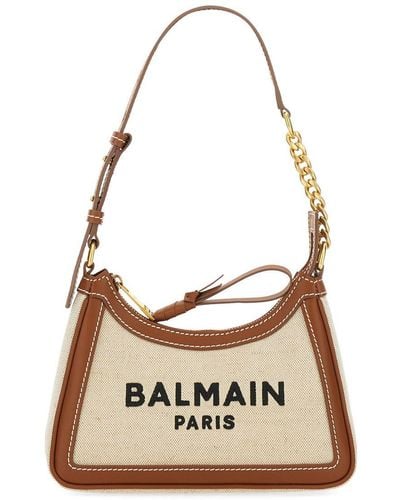 Balmain "b-army" Hand Clutch Bag - Natural