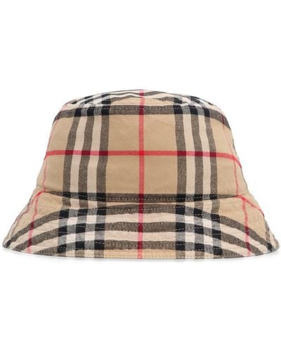 Burberry Cotton Bucket Hat - Brown