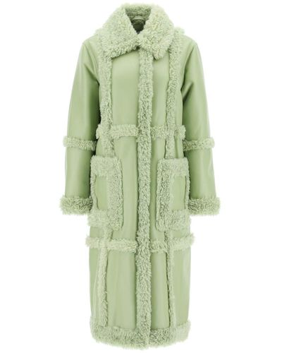 Stand Studio Patrice Eco-shearling Coat - Green