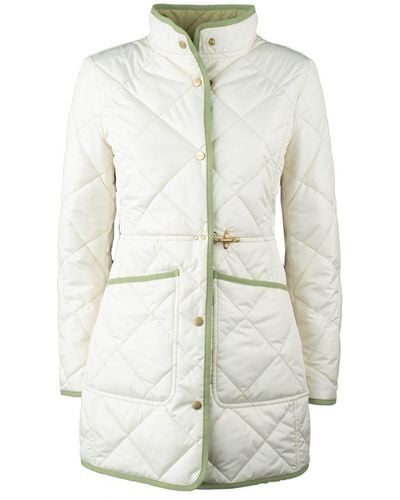 Fay Down Jacket 100grams 3/4 Reversible Green Profiles - White