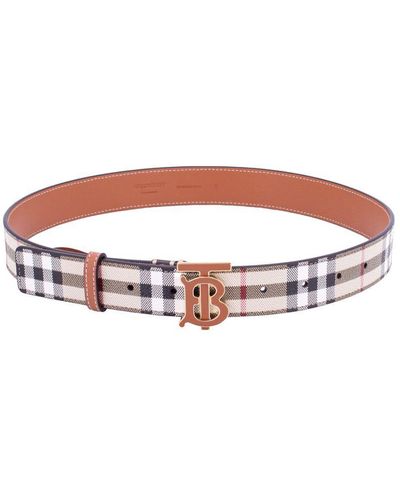 BURBERRY LEATHER WIDE TB BELT – Baltini