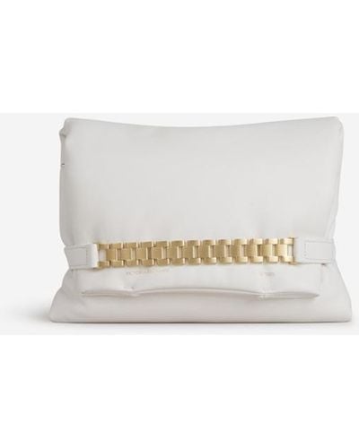 Victoria Beckham Puffy Chain Shoulder Bag - White