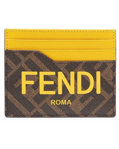 Fendi Credit Card Case - Yellow