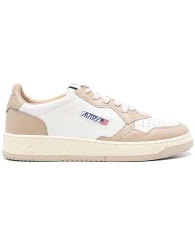 Autry Medalist Low Leat/Leat Pep Shoes - Natural