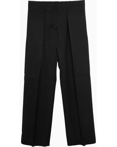 Acne Studios Wool-blend Pants With Pleats - Black
