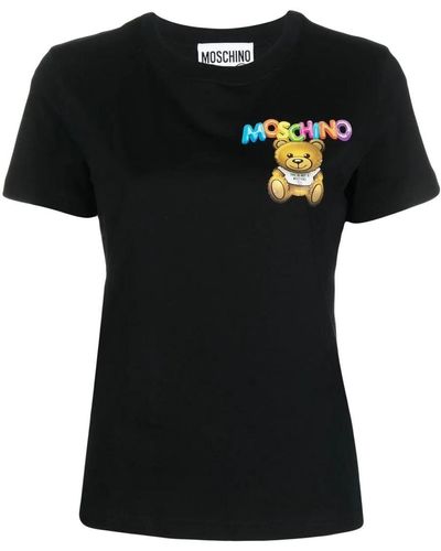 Moschino Teddy Bear Motif T-shirt - Black
