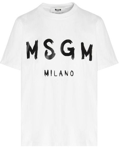 MSGM Logo T-Shirt - White