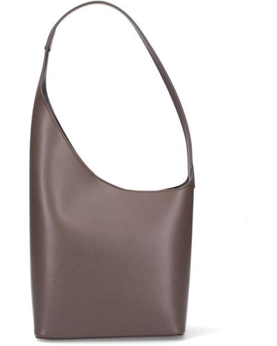 AESTHER EKME: shoulder bag for woman - Dark  Aesther Ekme shoulder bag  DEMI LUNE online at