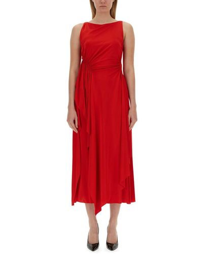 Lanvin Dress With Drape - Red