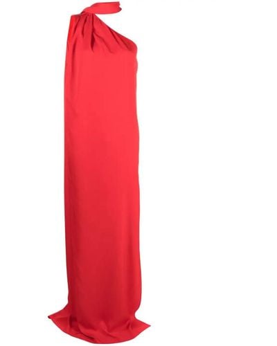 Stella McCartney One-shoulder Scarf Maxi Dress - Red