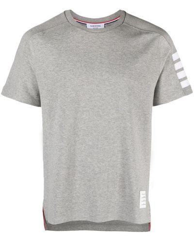 Thom Browne 4bar Cotton T-shirt - Gray