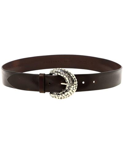 Orciani Belt With Silver Buckle - Brown