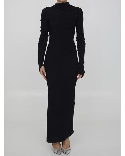 Balenciaga Spiral Maxi Dress - Black