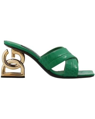 Dolce & Gabbana Dolce&gabbana Sandals Leather Grass - Green