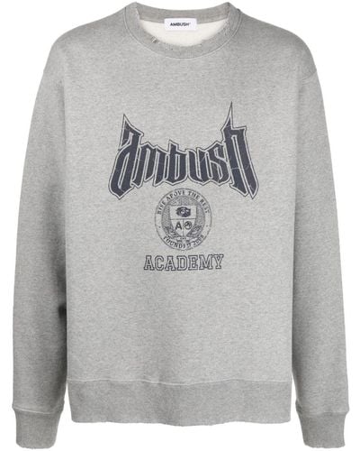 Ambush Logo Cotton Sweatshirt - Grey
