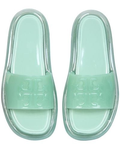 Tory Burch Bubble Jelly Slides - Green