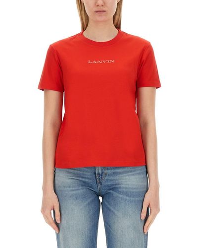 Lanvin T-Shirt With Logo - Red
