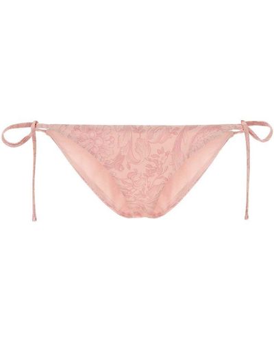 Versace Barocco Print Bikini Bottoms - Pink
