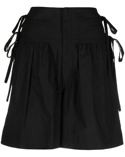 Isabel Marant Lace-detail Cotton Shorts - Black