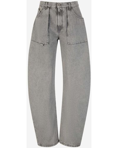 The Attico Cotton Effie Jeans - Gray