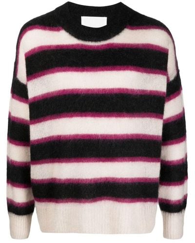 Isabel Marant Crew-neck Striped Sweater - Black
