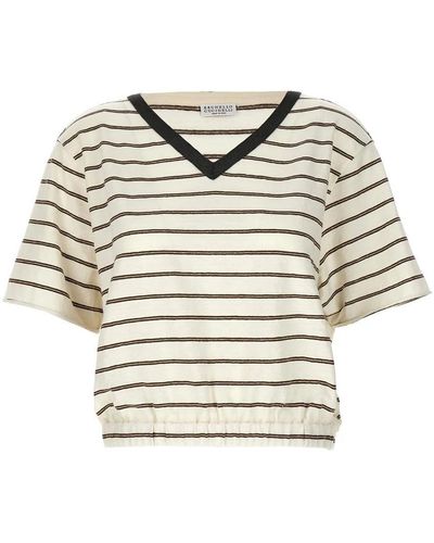 Brunello Cucinelli T-Shirts & Tops - Natural