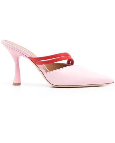 Malone Souliers Tia 90 Leather Mules - Pink