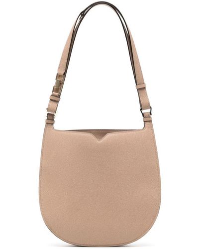 Valextra Leather Medium Hobo Bag - White