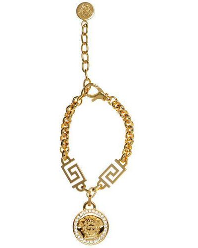 Versace Gold Tone Medusa Bracelet - Metallic